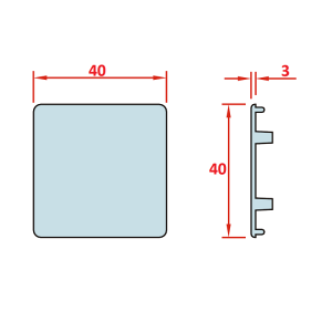 40x40 Ağır Profil Kapağı