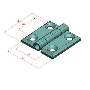 30x30 Metal Menteşe