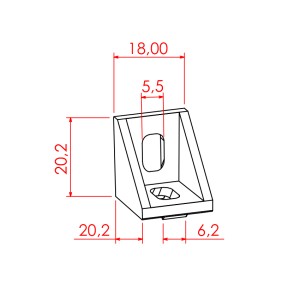 20x25 Geniş Köşe Bağlantı