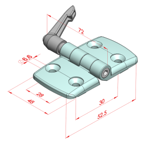 25x25 Plastik Menteşe Sustalı