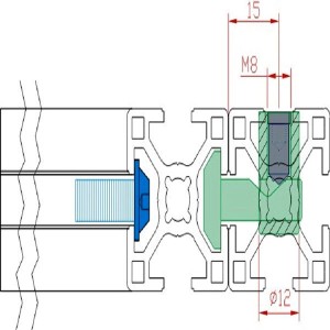 Ø9 30x30 Çektirme Düz Bağlantı