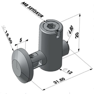 Ø12 30x30 Çektirme Açılı Tekli Bağlantı