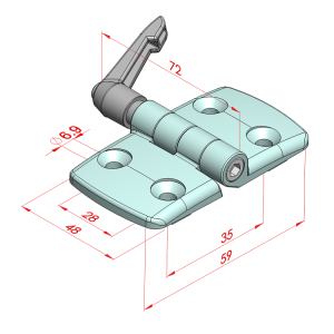 30x30 Plastik Menteşe Sustalı 