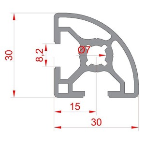 30x30 Radiuslu Sigma Profil 