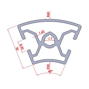 30x45 45° Dereceli Sigma Profil 