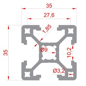 35x35 Ağır Sigma Profil