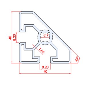 40x40 45° Dereceli Sigma Profil