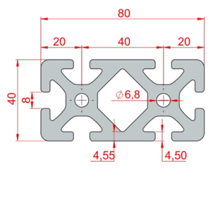40x80 Özel Seri Ağır Sigma Profil