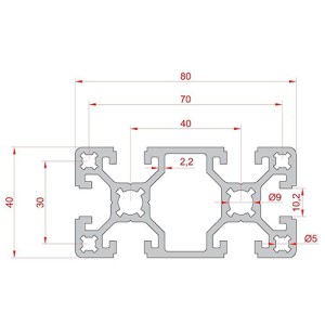 40x80 Ağır Sigma Profil 