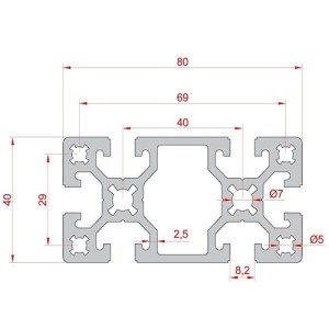 40x80 Ağır Sigma Profil 