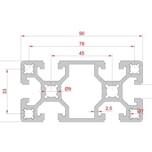 45x90 Ağır Sigma Profil 