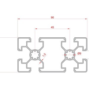 45x90 Süper Light Sigma Profil