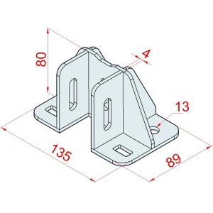 45x45 Ayak Yer Bağlantı Parçası