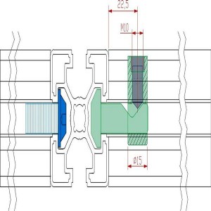 Ø12 45x45 Çektirme Düz Bağlantı
