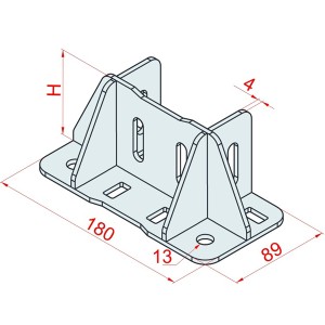 40x80 Ayak Yer Bağlantı Parçası