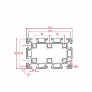 80x120 Ağır Sigma Profil
