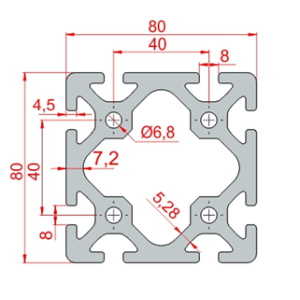 80x80 Özel Seri Ağır Sigma Profil