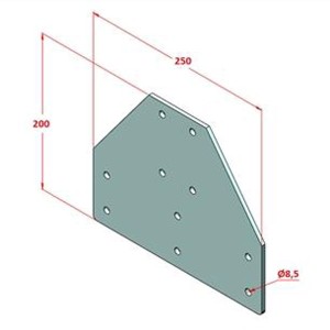 90x90 Kanal 10 Üç Yönlü Bağlantı Sacı