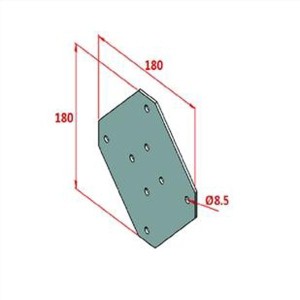 45x45 Kanal 10 Dört Yönlü Bağlantı Sacı