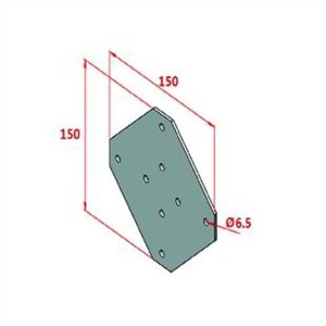 30x30 Kanal 8 Dört Yönlü Bağlantı Sacı