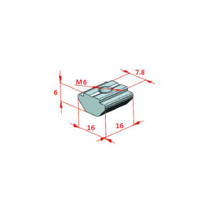 30x30 M6 Kanal 8 T Kanal Somunları