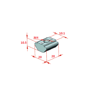 45x45 M4 Kanal 10 T Kanal Somunları