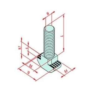 M8x60 K10 Saplamalı Somun