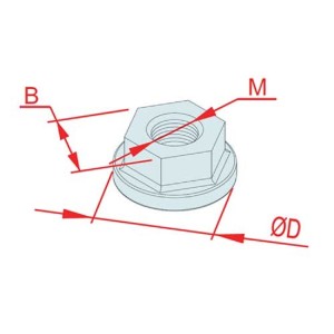 M6 K8 Bombe Başlı Somun