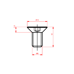 M6 12MM Havşabaşlı Civata