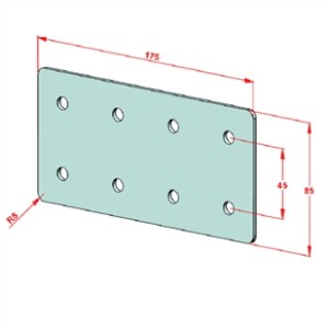 23x127 Düz Ek Bağlantı Sacı