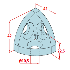 45x45 Radiuslu Köşe Bağlantı