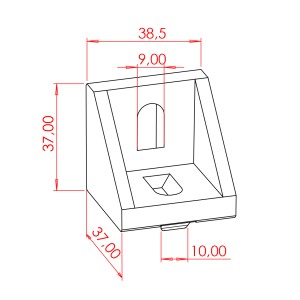 40x40 Geniş Köşe Bağlantı
