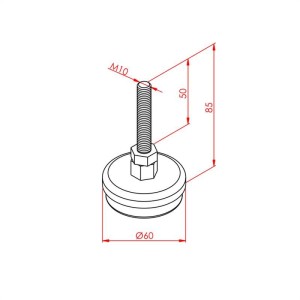 Krom Kaplı Metal Ayak M10