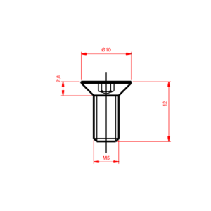M5 12MM Havşabaşlı Civata 