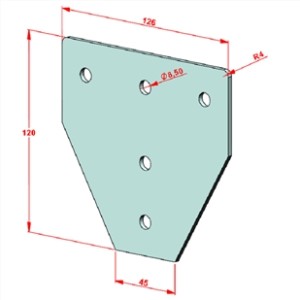 23x127 T Bağlantı Sacı