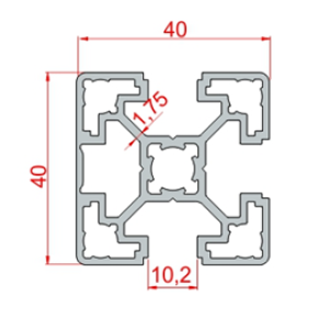 40x40 K10 Tek Tarafı Kapalı